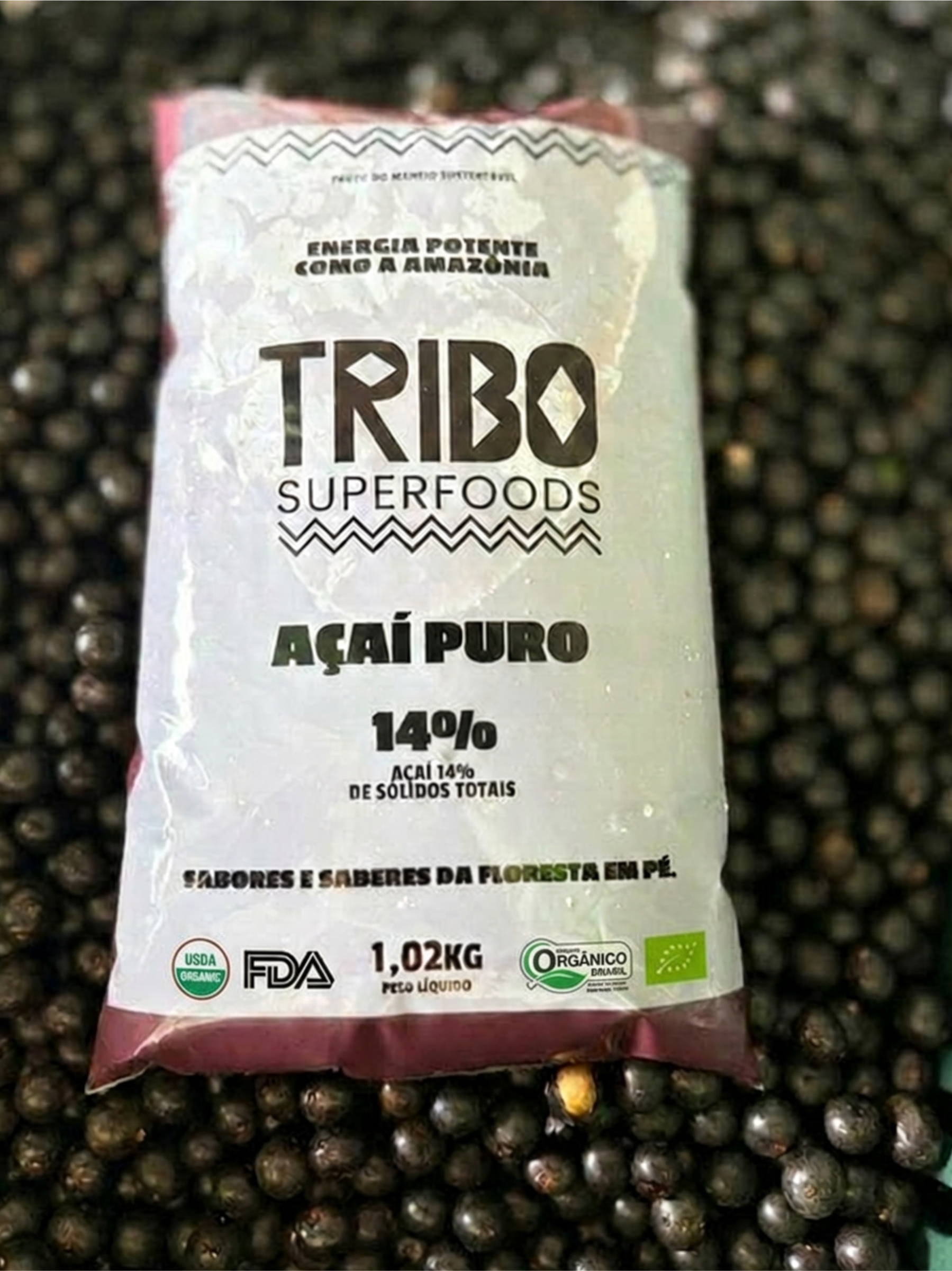 Embalagem da Polpa de Açaí 14% — Tribo Superfoods